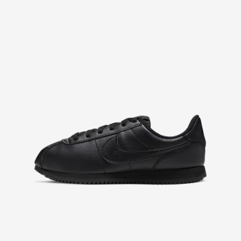 Nike Cortez Basic SL - Nagyobb Gyerek Utcai Cipő - Fekete/Fekete/Fekete